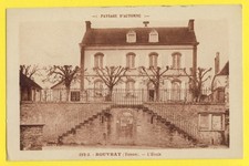 cpa RARE FRANCE Bourgogne 89 - ROUVRAY (Yonne) L'École Affiche BAL TRAVESTI