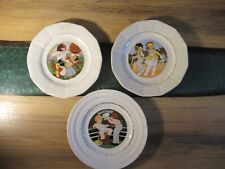 Vintage Lot 3 assiettes porcelaine anciennes Mois de l'année