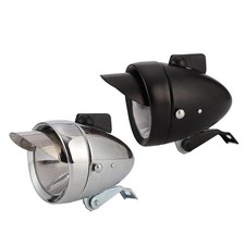 LED Rétro Vélo Lumière Noir / Blanc Support Vélo Avant Hollandais Vintage