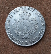 (M#02704) - Louis XVI – Écu aux branches d’olivier 1780 L, Bayonne