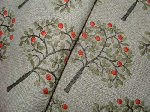 Mètres tissu brodé de - brodé,