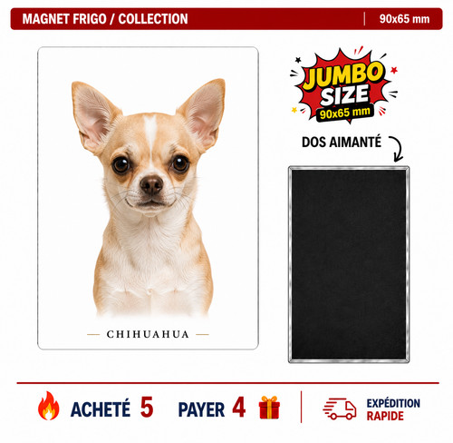 Magnet chihuahua 90x65 - , mm