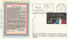 Enveloppe 1er jour Mémorial