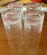 LOT de 4 verres à cocktail en cristal de Baccarat modèle Nancy  H 14 cm signés