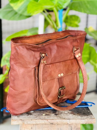 Sac shopping cuir - sac, en