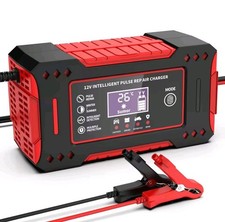 Chargeur De Batterie Voiture Intelligent 12V 6A LCD Moto Charge Rapide Booster