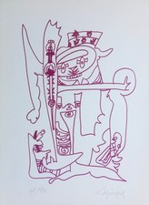 Charles LAPICQUE - "Après l'orgie" - Lithographie originale signée - 1973