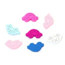 5 ou 10 Perle en Bois Voiture Mixte 27mm x 15mm