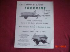 ANCIEN   PROSPECTUS   PUBLICITAIRE   TONNE  A LISIER  LORRAINE