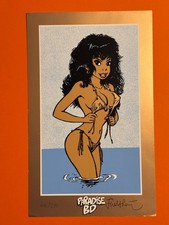 WALTHERY  EX LIBRIS SIGNE SERIGRAPHIE PIN UP PARADISE BD   TTBE