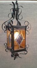 ANCIEN LUSTRE LANTERNE FER