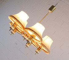 noble lampe 5 feux plafonnier plafonnier tige luminaire vintage années 1950