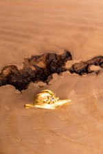 %VENTE% Broche Vintage Orig 70S Chapeau Or Bijoux Fantaisie