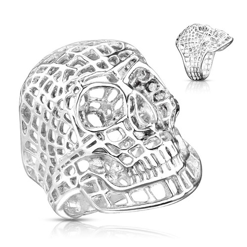 Bague tete mort - bague"tete, homme