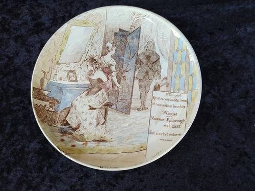 Assiette parlante polychrome