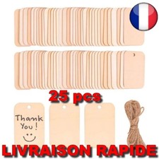 25 Étiquettes Cadeaux Bois