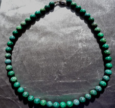 COLLIER PIERRE NATURELLE SEMI PRECIEUSE CHRYSOCOLLE 50 cm - comme NEUF !