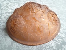 Suspension Plafonnier lustre vasque Art Deco verre moulé Ø 35 style Muller Degué