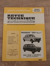revue technique PEUGEOT 204 diesel break 1255 cm3 indenor 1.2 1.3 D 5cv 1.4 Xl4d