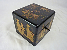 Boîte à thé en bois laqué