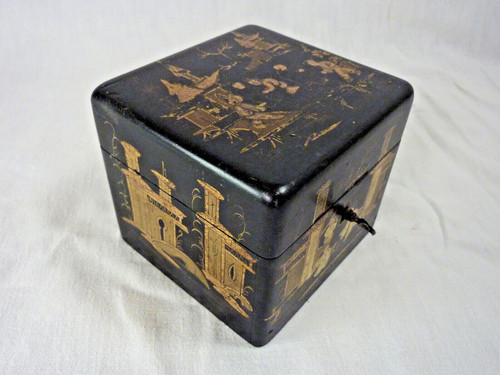 Boîte thé bois laqué - boîte, à