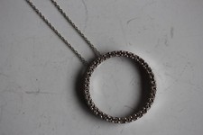 Bijoux Pendentif Or blanc 10 K + diamants (44231)