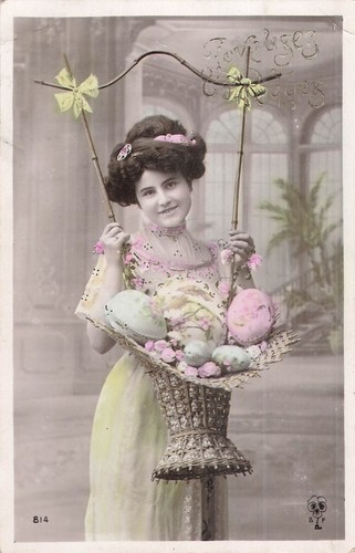 Easter woman elegant posing - easter,
