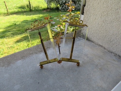 Ancien cadre double laiton - en,