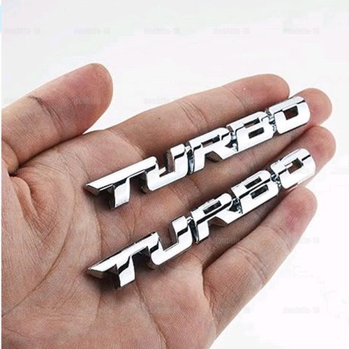 Silver turbo logo car - 2x,