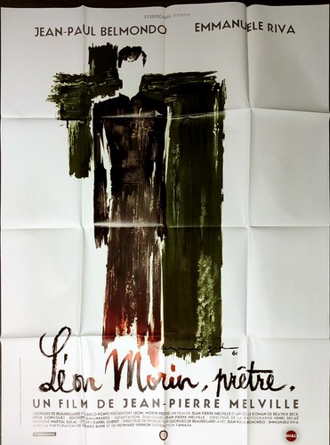 Affiche cinéma léon morin - cinéma, "léon