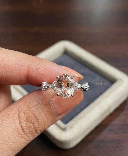 Bague morganite argent - en,