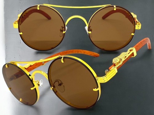 Lunettes soleil ronde or - soleil,