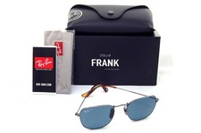 Ray-Ban Frank Titane Polarisé Hommes Soleil RB8157 9208T0 48mm Gris Bleu