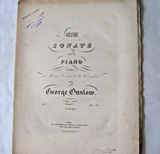 Partition Grande sonate pour piano (vers 1807) Opus 2 George ONSLOW 2e Edit.  BR