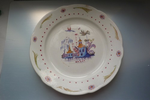 Assiette ancienne faïence - assiette,