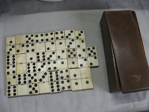 Ancien jeu dominos os - jeu, de