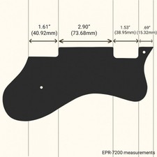 Pickguard Tortoise Parchement 4Ply pour Epiphone Riviera 62-70's