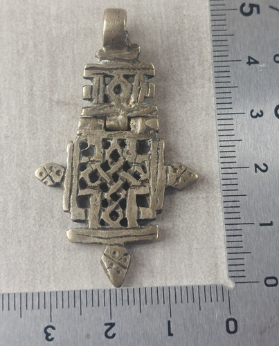 Ancien pendentif croix copte - croix,