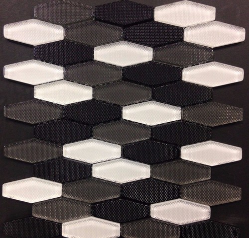 Carbon blend hex white grey - blend,
