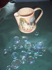 TASSE EN BOIS (decor CHAT) + GALETS EN VERRES -dimensions diverses-