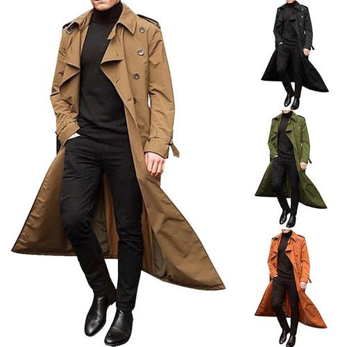 Trench long homme élégant