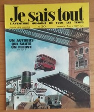 JE SAIS TOUT n°20  , ( Un autobus qui saute un fleuve ) , 26/08/1969