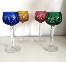 4 Verres a pied en cristal de