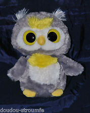 Peluche Doudou Chouette Hibou YOOHOO & FRIENDS AURORA Gris Jaune 21 Cm TTBE