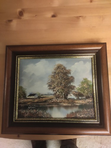 Ancien tableau huile sur - huile, toile