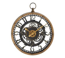 HOROLOGE " FACTO "  DESIGN INDUSTRIEL - 27 CM - COULEUR MARRON - 100% NEUF