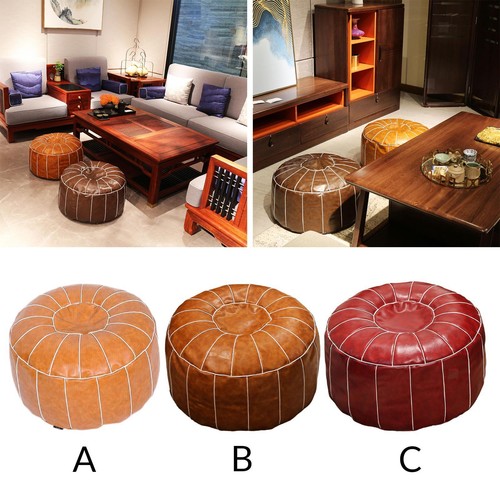 Housse pouf cuir - pouf,