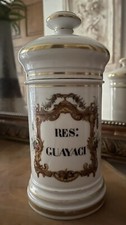 Pot à pharmacie porcelaine de Paris RES: GUAYACI XIXème de FONTEMOING ET PEIGNEY