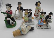 ( 01 ) SUPERBE LOT DE 6 FIGURINES ALSACIEN / ALSACIENNE EN PORCELAINE ALLEMANDE