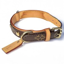 Collier LOUIS VUITTON Baxter MM Dog Collar 30-41cm M58071 SL1023 Occasion